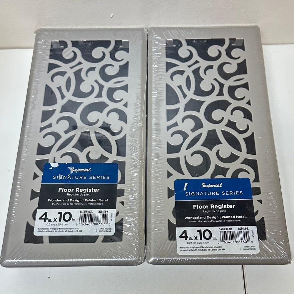 Imperial Signature Series Floor Register Wonderland Satin Nickel RG3454-A 2p